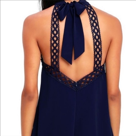 LULU’S‎ Any Sway, Shape or Form Lace Halter Dress - Picture 4 of 12